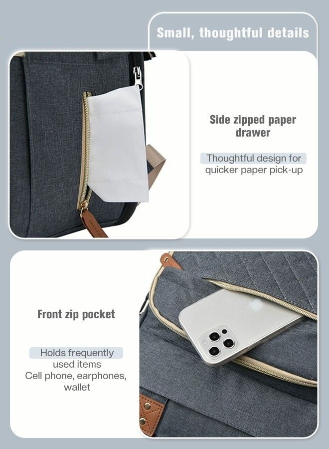 DOOKOO New Style Baby Diaper Bag Backpack, Multifunction Diapers Changing Station for Boys Girls Outdoor and Travel, Infant Shower Gifts, Large Capacity USB Port - Image 5