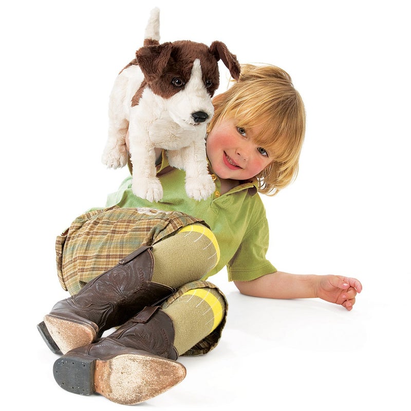 Folkmanis 2848 Jack Russell Terrier Hand Puppet, Smooth Coat - Image 2