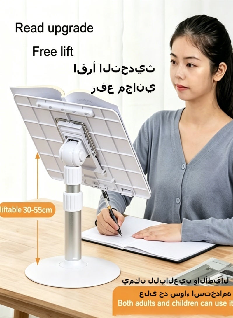 هالامين أرفف القراءة القابلة للتعديل والرفع، أرفف القراءة الأرضية، أرفف الكتب متعددة الزوايا والارتفاع. - Image 5