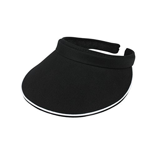 Mega Cap MG Women's Cotton Twill Clip-On Visor-4115-BLACK - Image 1