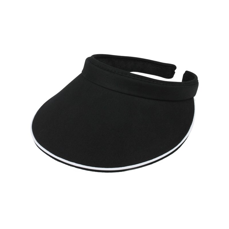 Mega Cap MG Women's Cotton Twill Clip-On Visor-4115-BLACK - Image 5