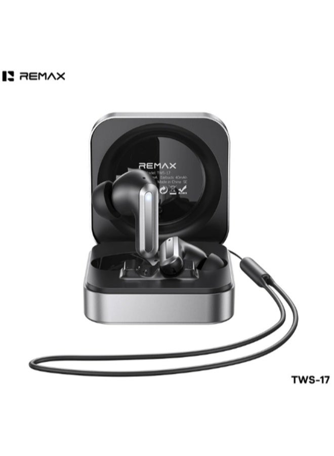 REMAX True Wireless Bluetooth Earbuds, ENC Call Noise Cancelling, ANC Active Noise Cancelling Headphones, Foldable Charging Case Stand, Low Latency Gaming Earbuds for Music & Calls - Image 1