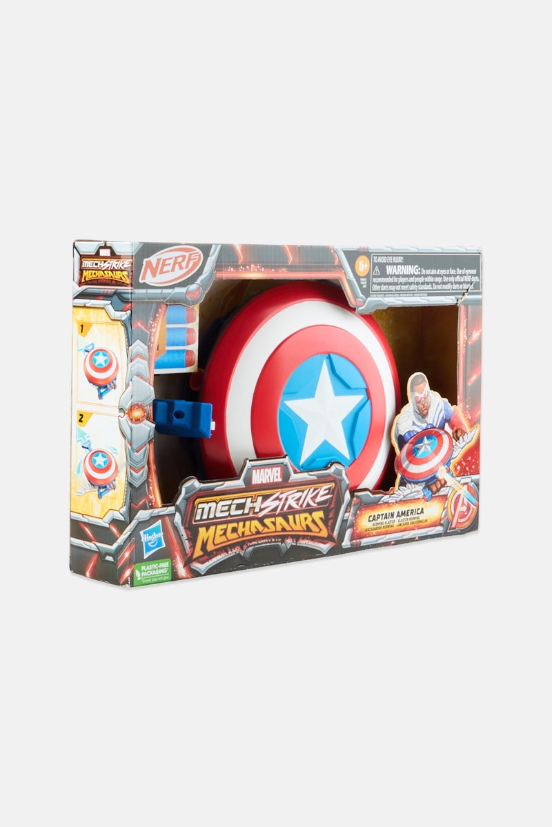 NERF Marvel Mech Strike Mechasaurs Captain America Redwing Blaster with 3 Darts - Image 3