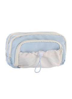 Zibuyu Zibuyu® Pencil Pouch for Girls Aesthetic, 3-Layer Stationeries Storage Zipper Pouch Schoolgirls Soft Cloth Pencil Pouch with Multi Interior Compartments Girls Pencil Bag Gift for Girls, 21x13x10cm  - Image 1
