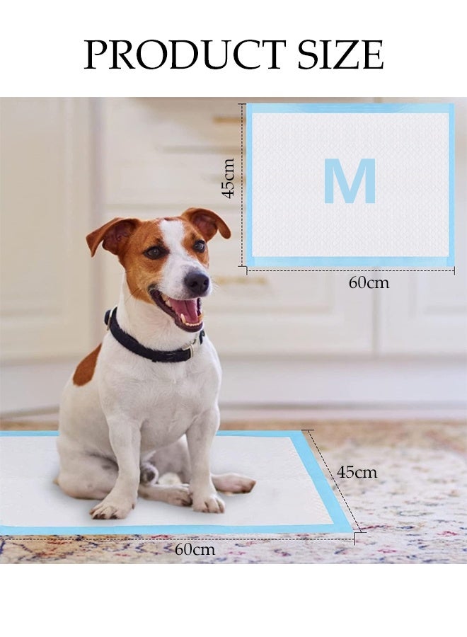 DUNISO أغطية تدريب الحيوانات الأليفة، أغطية بول قابلة للتخلص، أغطية بول فائقة الامتصاص للكلاب، مقاومة للتسرب، سريعة الجفاف، مناسبة لجميع الحيوانات الأليفة للاستخدام، 50 قطعة، 45 سم * 60 سم (م) - Image 3