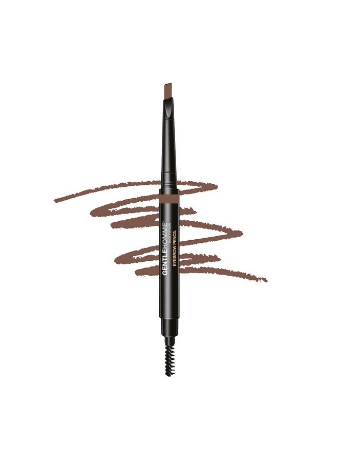 Gentlehomme Mens Eyebrow Pencil Light Brown, Easily Shape Define Fill Eyebrows and Beard, 2 in 1 brush and ultra-thin pencil, Waterproof Smudge Proof Sweatproof, Durable and Long Lasting (Light Brown) - Image 1