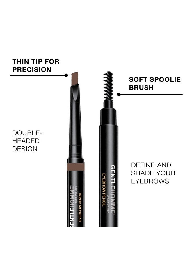 Gentlehomme Mens Eyebrow Pencil Light Brown, Easily Shape Define Fill Eyebrows and Beard, 2 in 1 brush and ultra-thin pencil, Waterproof Smudge Proof Sweatproof, Durable and Long Lasting (Light Brown) - Image 4