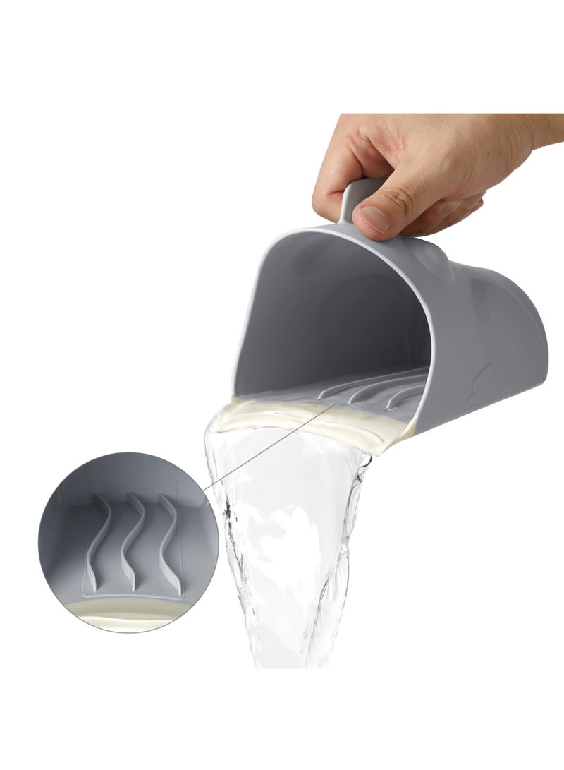 Excefore Bath Rinse Cup for Baby, Cute Frog Shape Baby Bath Cup, Hair Shampoo Rinser for Toddlers, Grey - Image 4