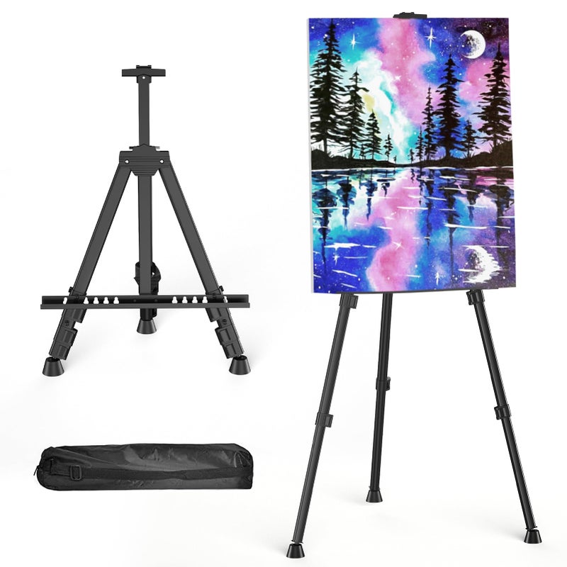 Aredy Easels for Painting Canvas, Aredy 66" Art Easel for Drawing, Portable Painting Easel Stand, Metal Table Top Easel - Image 1
