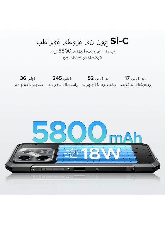 دوجي هاتف DOOGEE Blade GT Play 5G FHD+ 120Hz المتين، هاتف ذكي متين نحيف بسمك 10.5 مم وخفيف الوزن بوزن 265 جم مع تأثير ضوئي RGB، هاتف خلوي متين بمعالج 6nm D7025، ذاكرة 20 جيجابايت + 256 جيجابايت، بطارية 5800 مللي أمبير، كاميرا 50 ميجابكسل مزودة بتقنية الذكاء الاصطناعي، تقنية NFC - Image 4