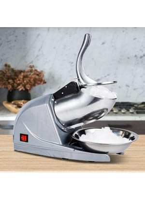 ONTRIP Ontrip Electric Ice Crusher Machine 2 Baldes Fully Stainless Steel Blades Shaved Ice Machine Shaving Autocut Sensor Machine  - Image 1