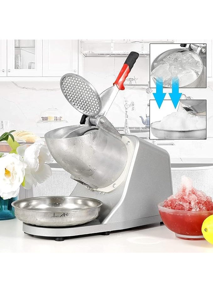 ONTRIP Ontrip Electric Ice Crusher Machine 2 Baldes Fully Stainless Steel Blades Shaved Ice Machine Shaving Autocut Sensor Machine  - Image 2