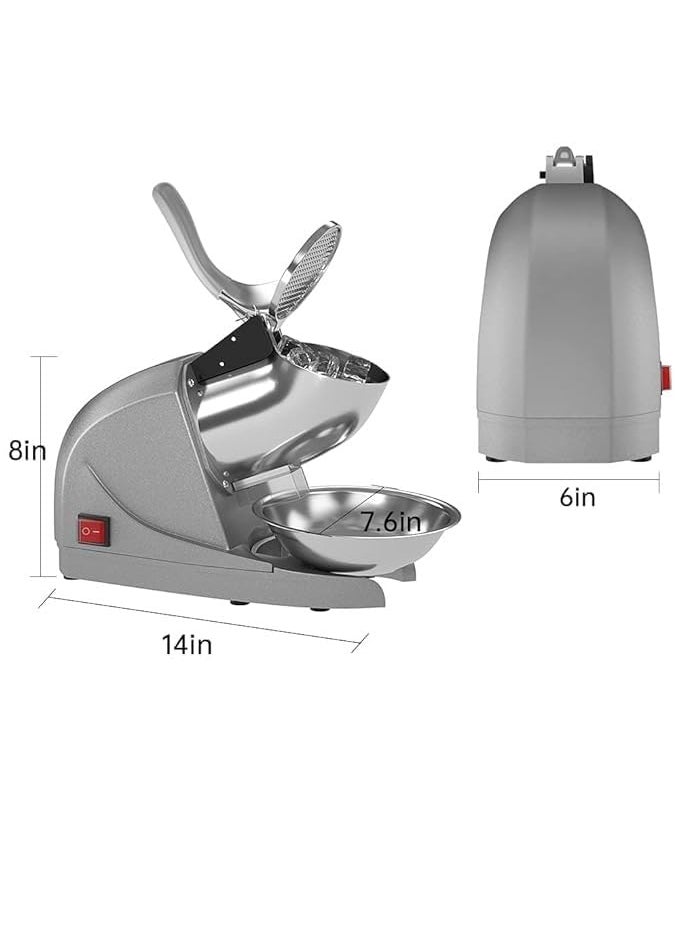 ONTRIP Ontrip Electric Ice Crusher Machine 2 Baldes Fully Stainless Steel Blades Shaved Ice Machine Shaving Autocut Sensor Machine  - Image 3