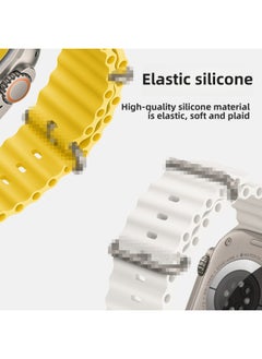 Generic For Apple Watch Strap Applewatch1-9/SE Ultra Marine Double Buckle Iwatch Silicone Strap-Color:10 Cloud Ash-Specifications:Applicable To Apple 1-9th Generation: 38/40/41/s10 (42mm)  - Image 3