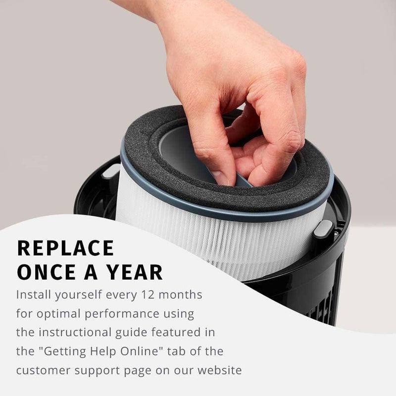 هوميديكس بديل فلتر جهاز تنقية الهواء من نوع HEPA بزاوية 360 درجة من TotalClean، متوافق مع أجهزة تنقية الهواء AP-T10-BK وAP-T10-WT، يلتقط الجسيمات المجهرية المحمولة في الهواء - Image 4