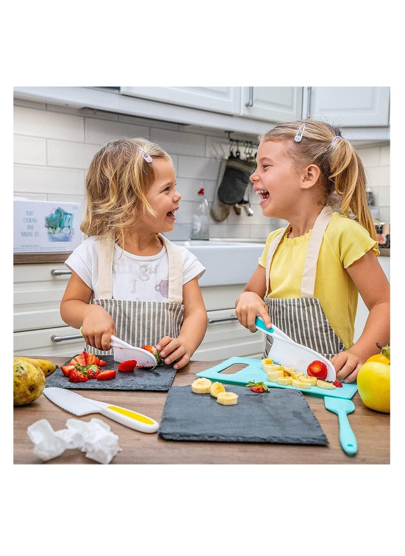 Oasisgalore - 3-Pack Toddler Safe Kitchen Knives - Plastic Chef Knife Set for Kids - Image 1