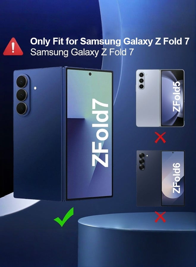 بشكل مختصر حافظة شفافة مقنطيسية لـ Samsung Galaxy Fold 7 2025، غطاء رقيق متوافق مع MagSafe، خلفية صلبة ومقاومة الصدمات، يدعم الشحن اللاسلكي - Image 2