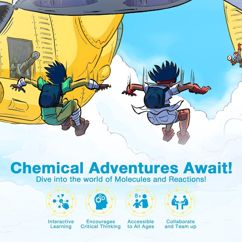 Science Ninjas Valence Periodic Table for Kids 8-12 Chemistry Games - Periodic Table of Elements, Science Gifts, Educational Science Games Molecules, Chemistry Gifts, Elements Toys, Basic Educational Card Game - Image 3