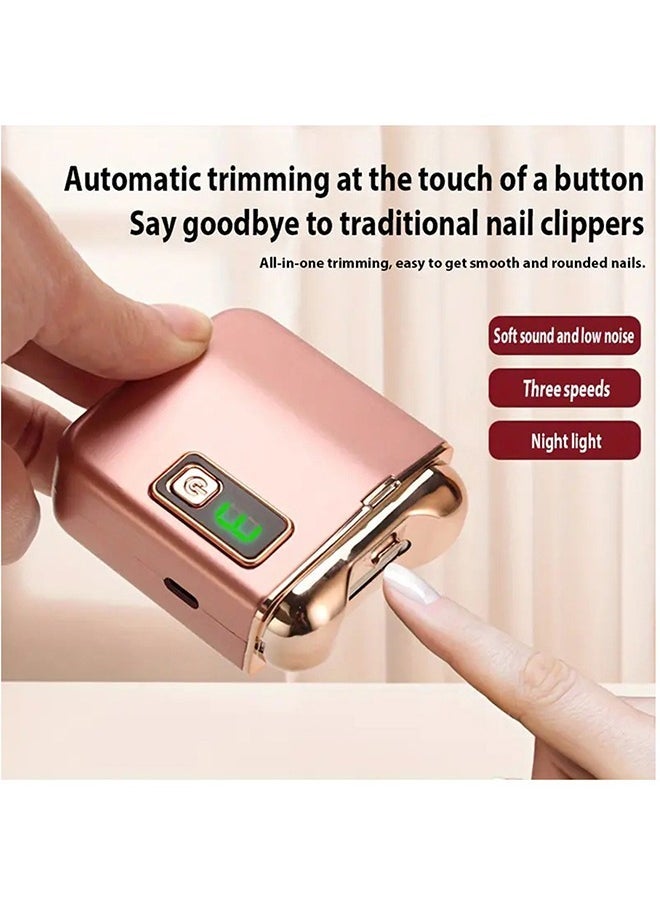 Hihonor Electric Nail Clipper with LED Light, Illuminate Your Nail Care Routine with Effortless Precision, USB Rechargeable Safety Fingernail Trimmer Ideal for Newborns to Seniors, Black  - Image 3