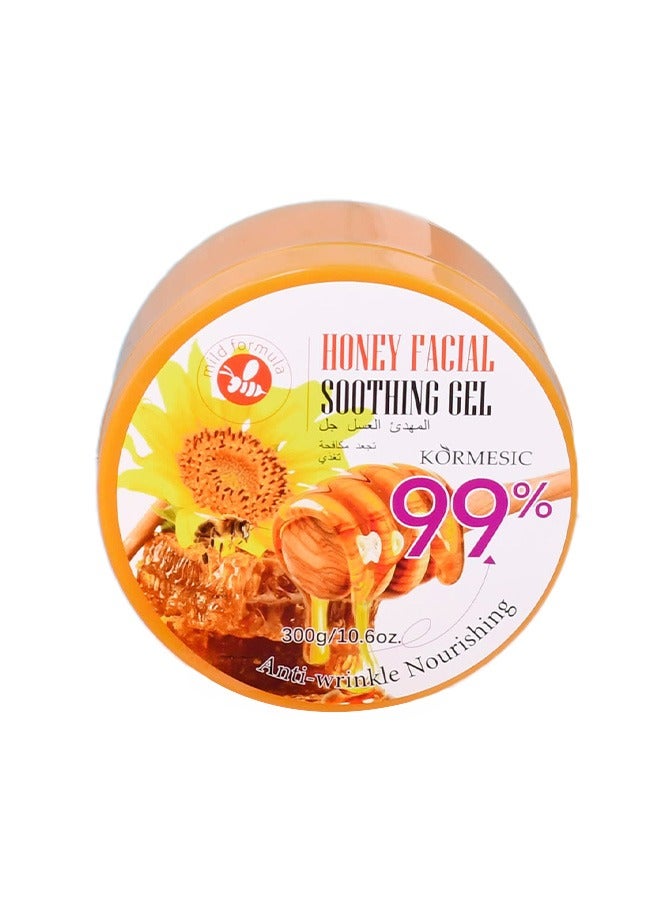 Kormesic 300g Honey Facial Soothing Gel Anti Wrinkle Nourishing Skin Brightening Soothing and Moisturizing Gel Honey Face Gel Face Moisturizer Honey Essence Soothing Gel - Image 1