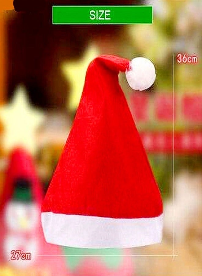 fashionhome 8pcs Christmas Hats for Kids Cute Santa Claus Bonnet Dress Accessories for Children and Adults 36*27*27CM  - Image 1
