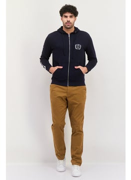 Gazzarrini Men Hooded Graphic Long Sleeve Sweatshirt, Navy  - Image 3