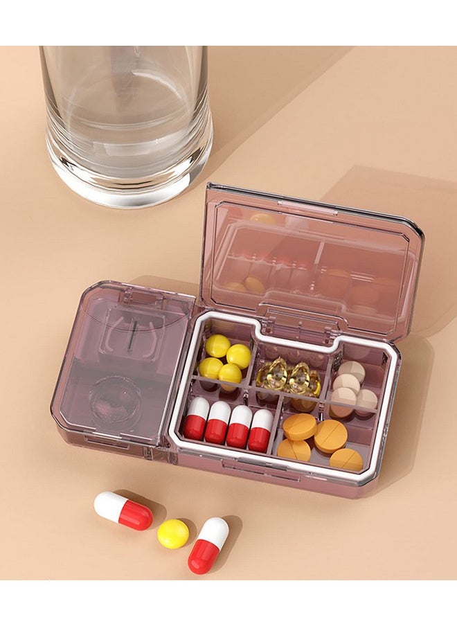 HOUSE OF QUIRK House of Quirk Pill Cutter, Pill Crusher, Pill Splitter, 3 in 1 Multi-Functional Pill Cutter, Portable Travel Small Pill Box Case Holder, Purse Medicine Container for Cutting Vitamins Tablets (Grey)  - Image 5