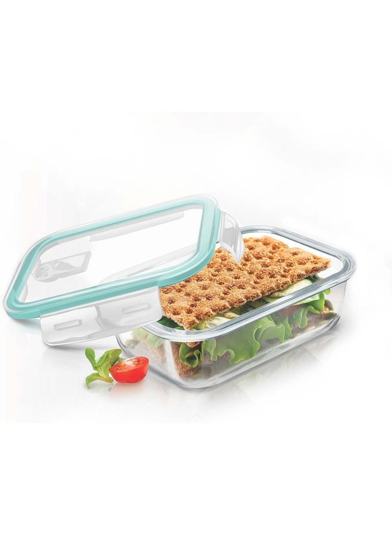 حاويات تخزين طعام زجاجية بأغطية، مجموعة من 3 قطع، ، آمنة للاستخدام في فرن الميكروويف والفريزر - Image 3