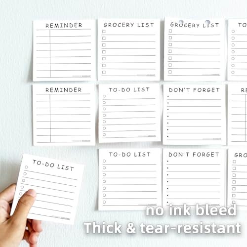 RAINBAM 4 Pack/200 Sheets 3x3in Self-Sticking Note Papers Set, High-Adhesive Productivity Planner Pads for Time Management, Retro Daily Task Notes for Journal Office Home, Bulk Retro Stationery Gift - Image 4