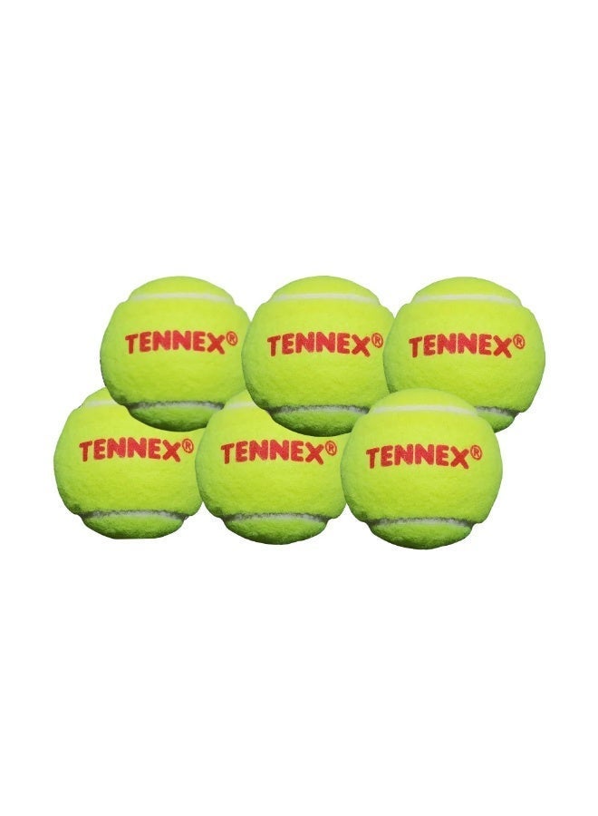Tennex Hard Cricket Green Tennis Ball - 6pc - Image 1