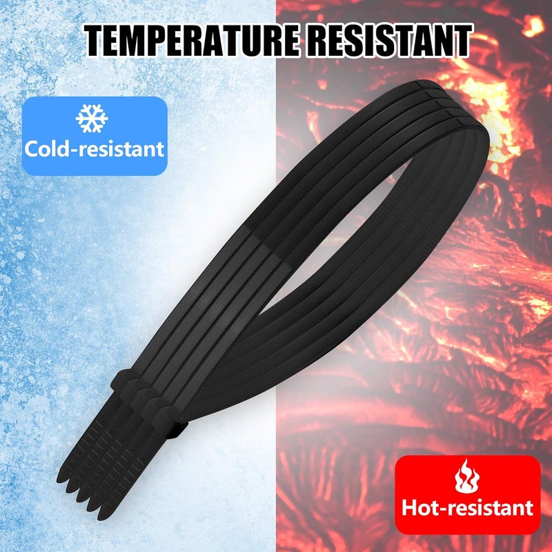 Bolt Dropper 26" Black Zip Cable Ties (100 Pack), 250lbs Tensile Strength - Heavy Duty, Self-Locking Premium Nylon Cable Wire for Indoor and Outdoor (Black) - Image 2