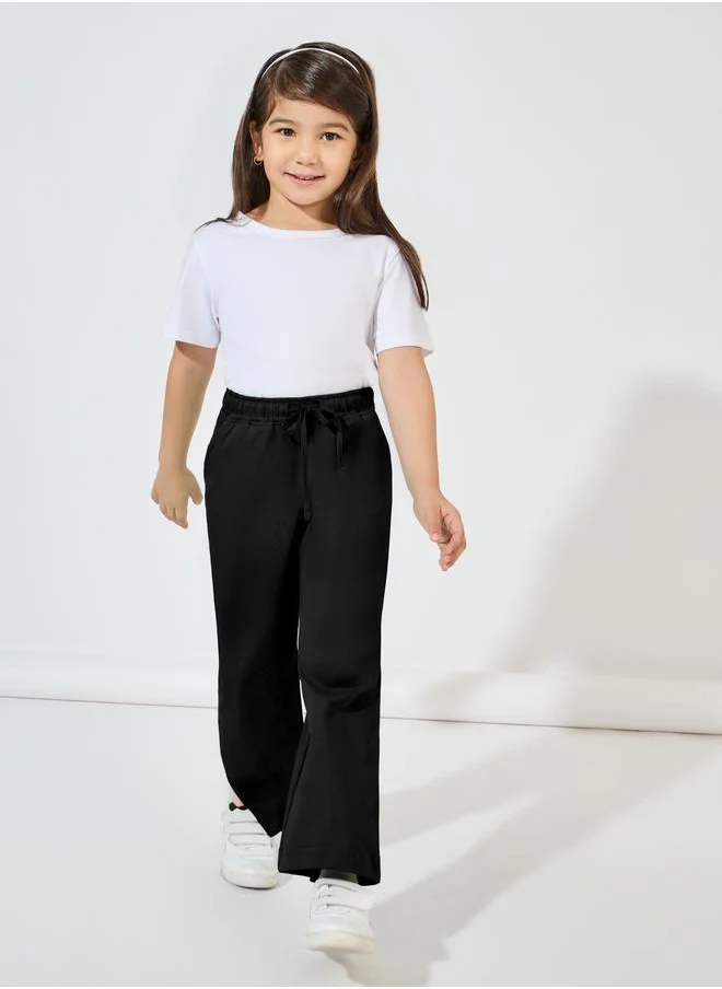 Styli Styli Wide Leg Joggers with Drawstring Waistband