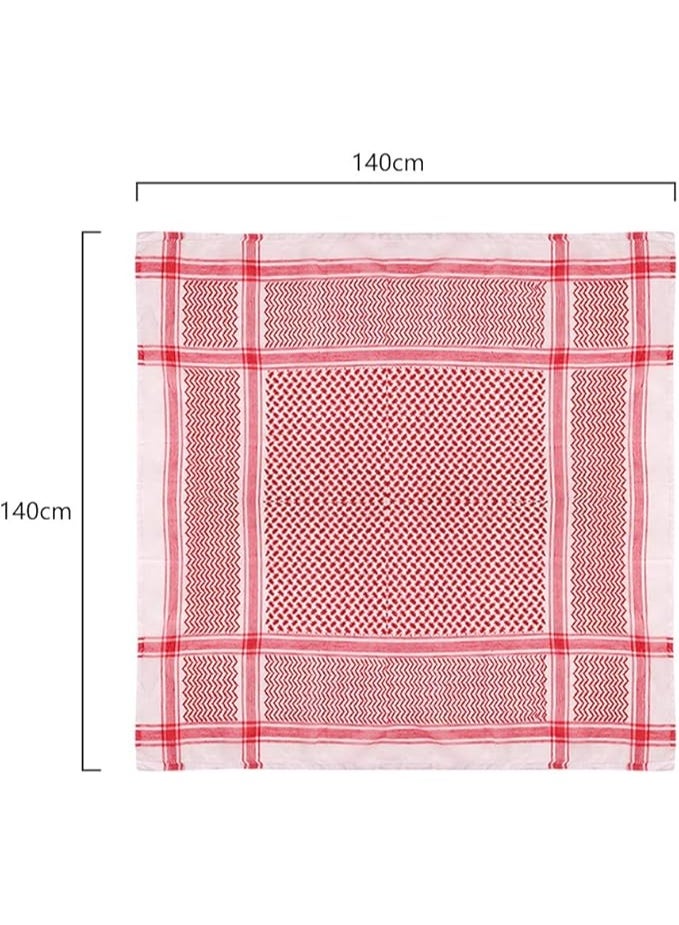 بيتور شماغ عربي تقليدي، وشاح على الطراز العربي، غترة للرجل، تستخدم كغطاء للرأس أو الرقبة، أسلوب الشرق الأوسط الصحراوي - Image 2
