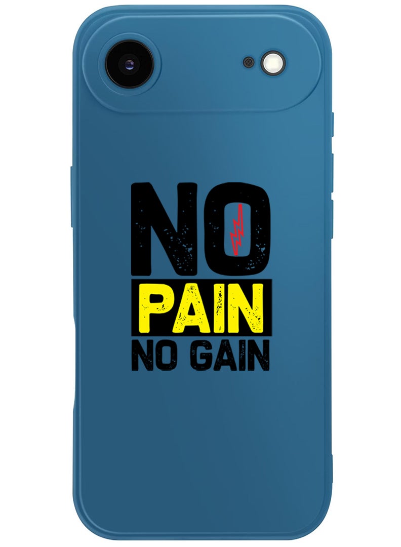 Theodor Protective Slim Fit Case Liquid Silicone Cover with Full Body Protection Anti-Scratch Shockproof Case For Apple iPhone 17 Air (Blue) No pain No gain - Image 1