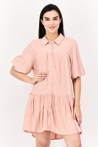 Women Pleated Mini Dress, Dusty Pink - pzsku/Z8C89BE04ECAA724A09C7Z/45/1749565038/6a7536eb-8ed8-47b6-a2a3-cc950f29d1ad