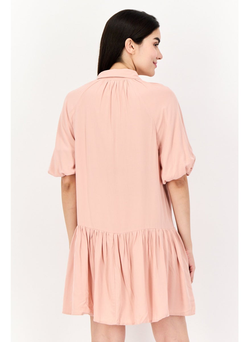 ONLY Women Pleated Mini Dress, Dusty Pink  - Image 2
