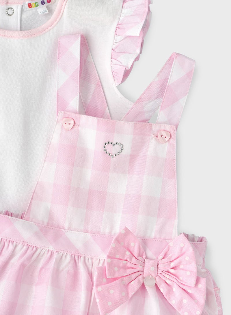 Boo Boo BooBoo Kids 2 Pcs Set - Dungaree & Top 100% Cotton - Image 3