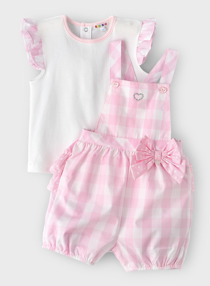 Boo Boo BooBoo Kids 2 Pcs Set - Dungaree & Top 100% Cotton - Image 5