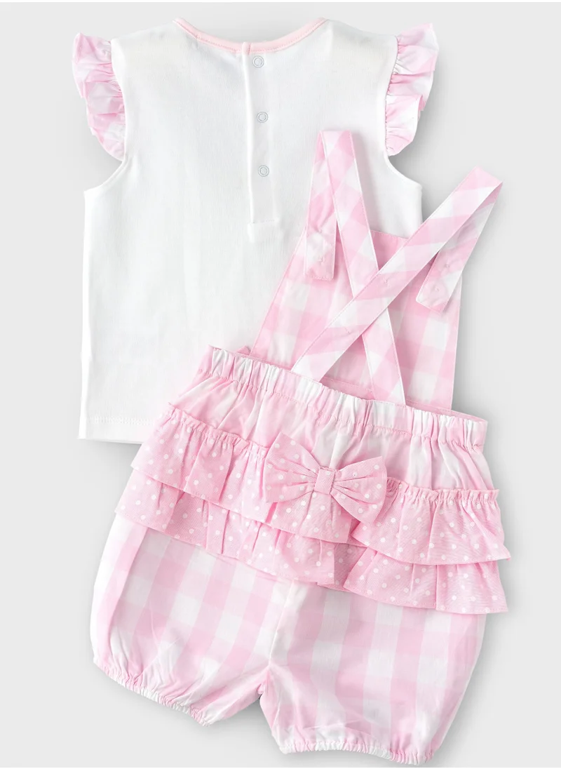 Boo Boo BooBoo Kids 2 Pcs Set - Dungaree & Top 100% Cotton
