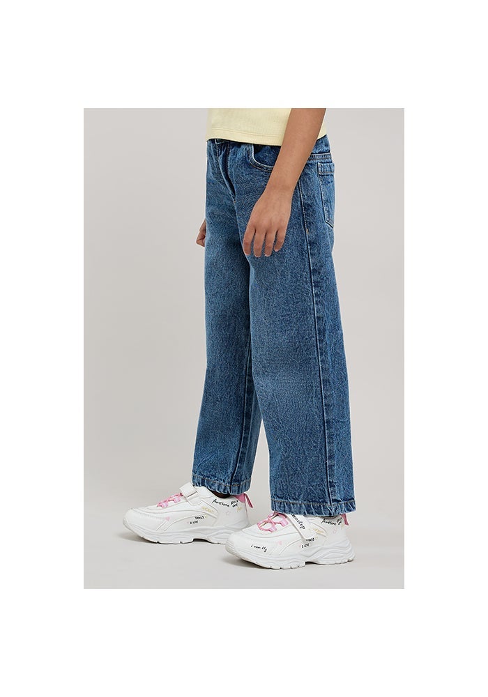 R&B Washed Wide Leg Jeans with Button Closure - Image 4