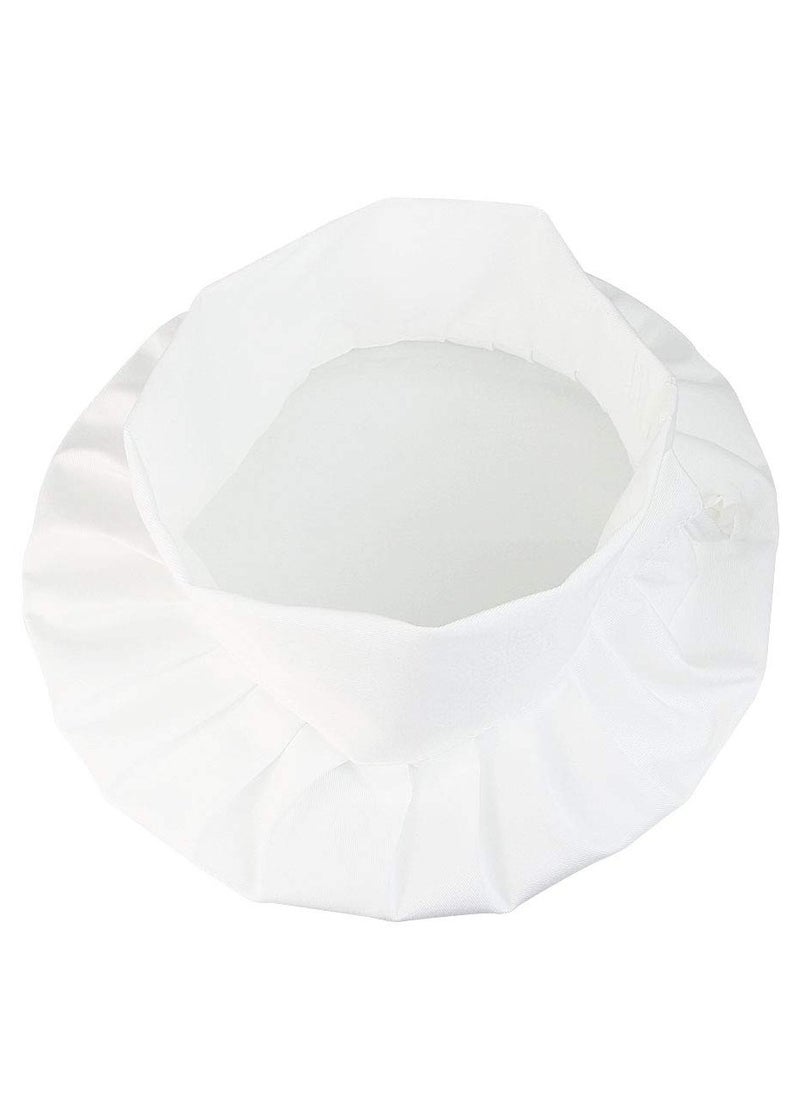 SYOSI SYOSI 2Pcs Chef Hat Adjustable Elastic Kitchen Chef Cap with Breathable Cotton White Uniforms Cooking Hat for House Hotel Restaurant  - Image 3