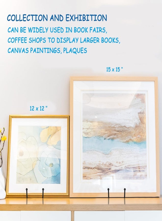 Decolore 5 Pack 12 Inch Black Picture Stands Plate Stands for Display Large Book Stands for Picture, Decorative Plate, Book, Frame, Tabletop Poster - Image 4