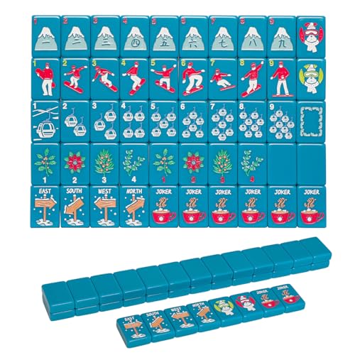 Jongyance American Mahjong Tile Set with Carrying Bag and Accessories 160 Acrylic Engraved Mahjong Tiles - Image 1