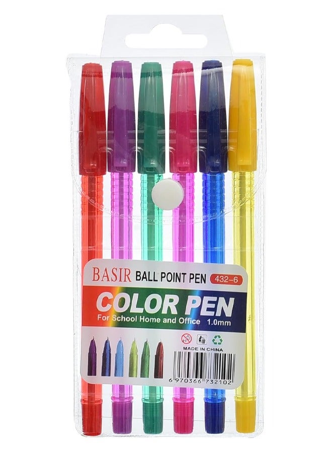 اس بي سي قلم ملون 6 قطع 1 ملم - Image 1