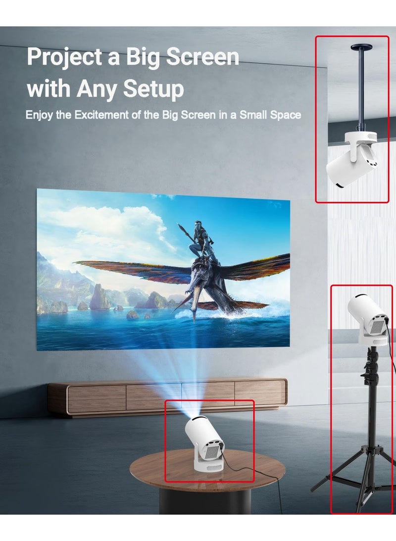 SUPER 5 HY300 Pro+ Android14 Projector 8000 Lumens 720P Outdoor Portable Movie Home with 5W Speaker WiFi6 BT5.4 Upgrated HY300 - Image 4