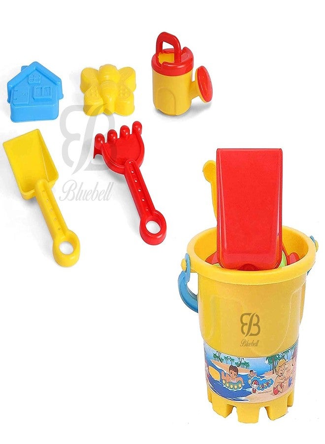 Bluebell Summer Beach Set for Kids,Role Play Learning Gardening and Sand Toys with Plastic Bucket,Shovels,Hand Fork,Butterfly,Birthday Gift for Toddler Kids - Image 1