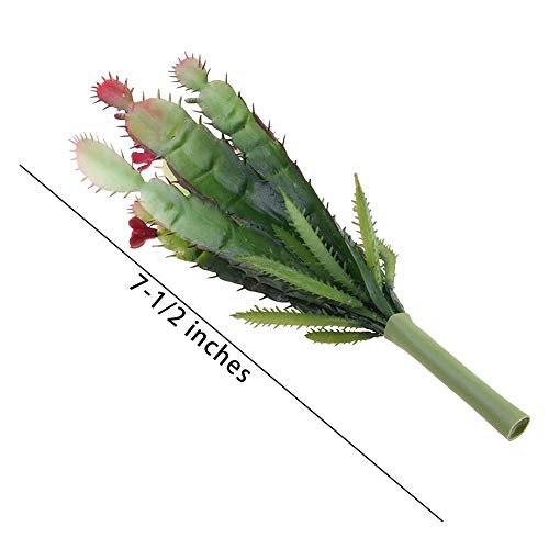 Bluecell 2pcs Real Looking Artificial Cactus Artificial Cacti Plant DIY Material for Home Decoration Flower Arrangement - Image 2