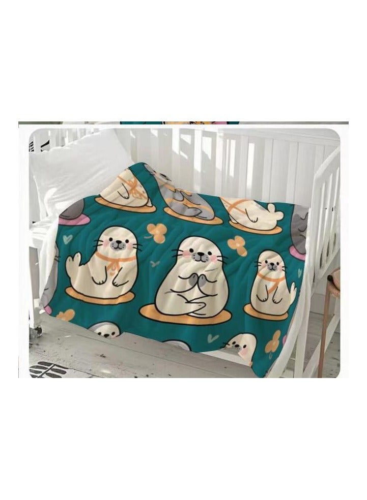 general Flannel thin blanket (warm and comfortable, suitable for sleep, gaming, dust removal and sandproof) 150cm*200cm - 1180 - Image 1