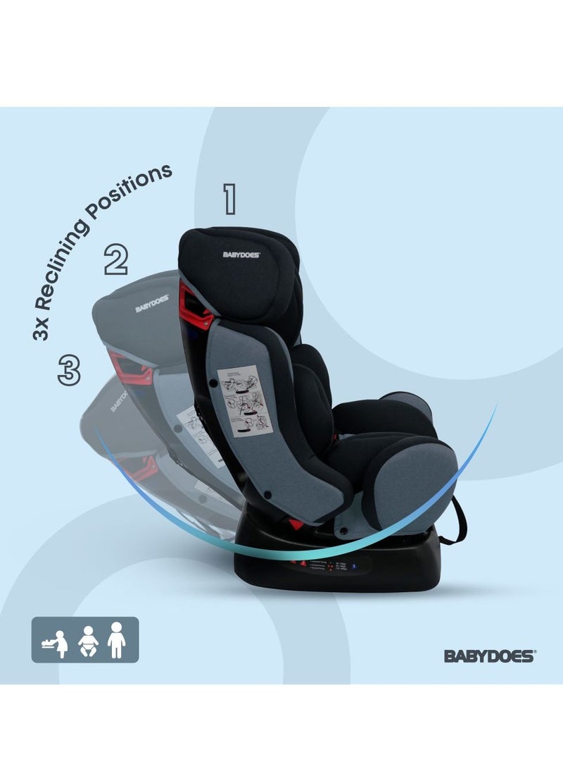 BABYDOES DRIVER - Baby/Infant/Kids Travel Car Seat, Group 0+1+2, Rearward/Forward Facing, 3x Reclining, Padded Seat, 0- 6 Years (Upto 25 kg) - Black - Image 2