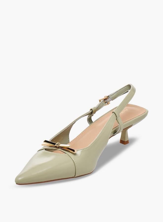 Flora Bella By Shoexpress Women Pointed Toe Kitten Heel Shoes - Image 4